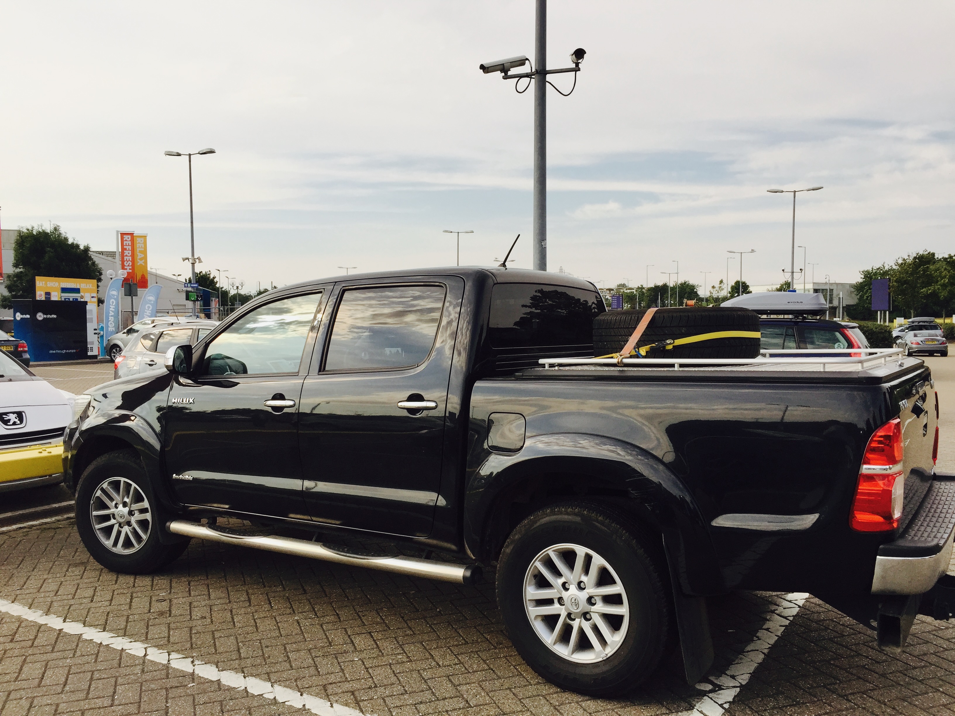 United Kingdom · Hilux loaded up at the Eurotunnel terminal, Folkestone